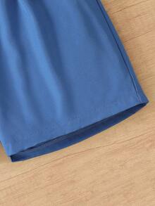 Sparklyn 2pcs/Set Teen GirlRuffle Waist Shorts, Spring/Summer - Multicolor - View 6