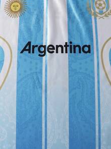 男士休闲撞色条纹T恤，夏季 - 藍白色 - 查看 6