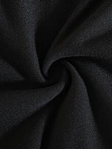 Coolqubz 1 pieza Pantalones cortos de punto casuales para niños adolescentes, tela cómoda, diseño slim fit, adecuado para ocasiones de primavera/verano - Negro - Ver 5