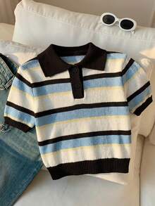 Comfortcana Jersey de cuello alto tejido con degradado de colores - Multicolor - Ver 4