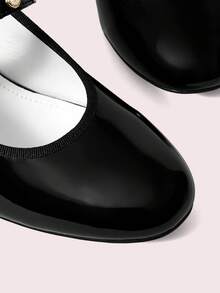 CUCCOO DOLLMOD 女士时尚蝴蝶结玛丽珍高跟鞋 - 黑色 - 查看 4