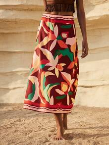 Maija Chân váy chữ A in hoa phong cách thường ngày dành cho nữ - Nhiều màu - Xem 4