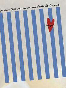 SHEIN LUNE 女士T恤，休闲街头风印花短袖T恤，可爱夏季上衣 - 白色 - 查看 3