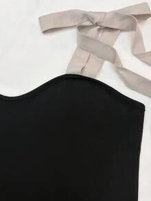 Cévolie 女士夏季休闲吊带背心和短裤两件套 - 彩色 - 查看 5