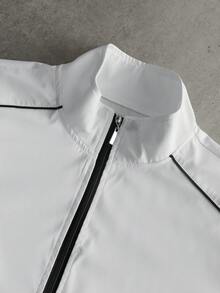 PAVTROS Chaqueta casual y versátil para hombres, primavera/otoño - Blanco - Ver 6