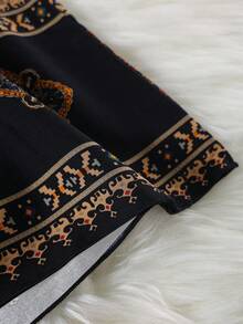 SHEIN CURVE+ 加大码 US22 音乐节、海滨度假、波西米亚风女士夏季复古印花吊带背心，艺术文艺复兴集市吊带背心，音乐节 - 彩色 - 查看 5