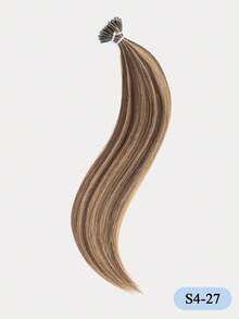 50G/Pack Nano Ring Hair Extensions Real Human Hair Pre-Bonded Micro Beads Natural Straight Texture Mix Color Options Invisible Seamless Application For Salon Looks Easy DIY Micro Links Hairpiece - Multicolor - View 4