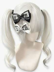 ROMWE J-Fashion 1 pieza aleatoria de pasador de pelo con tecla de piano linda, lazo retro, lunares, clip de pelo con nota musical, accesorios de pelo Lolita. - Multicolor - Ver 4