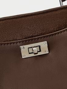 MOTF PREMIUM LADIES HANDBAG, EXQUISITE MINIMALIST COMMUTER SHOULDER BAG - Brown - View 6