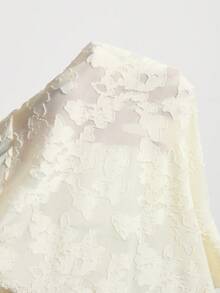 Mistrie Women's Cut-Out Short Sleeve Twist Design Cropped Sexy Blouse - Beige - View 6