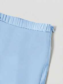 Firerie Plus Size Solid Color Minimalist Casual Skirt - Baby Blue - View 4