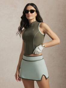 Activina Women's Golf Outfit - Vest, Skirt And Shorts Set - Mint Green - View 5