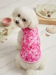 PETSIN Áo khoác cho thú cưng in hình bướm màu hồng, thích hợp cho mèo và chó. - Nhiều màu - Xem 2