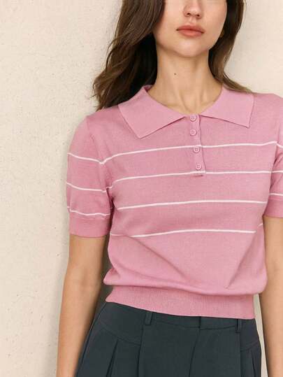 BizChic 女士 Polo 领针织上衣，现代优雅都市通勤日常百搭 90 年代复古风圣诞新年装扮，浪漫情人节派对海滩毕业典礼时尚嘉年华假日休闲简约风，适合婚礼宾客、主人、约会、派对、音乐会、早午餐、机场等多种场合。