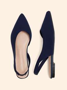 CUCCOO BASICS Women's Pointed Toe Versatile Blue Flat Shoes, Suitable For Summer Vacation, Elegant And Versatile, Business Casual, Spring Season, Easter Holiday - Blue - View 4