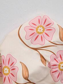 SHEIN Frenchy 大尺碼女款花卉印花細肩帶背心上衣 夏季度假風 - 彩色 - 查看 7