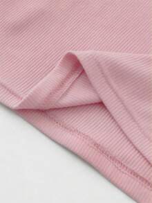 Franclia Women's Solid Color Ribbed Casual Versatile Camisole - Pink - View 3