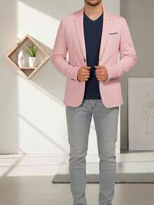 Blazer Casual Busines - Rosa - Ver 5