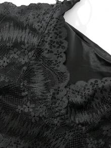 FRIFUL 女款純色休閒百搭約會之夜細肩帶背心上衣 夏季 - 黑色 - 查看 12