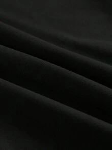 Calvaya 大码休闲口号十字印花短袖 T 恤图案 T 恤女式上衣 - 黑色 - 查看 3