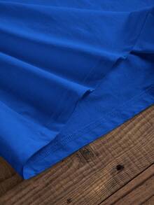 Manfinity Joysei Camiseta casual versátil de uso diario con estampado de letras y limones para hombres - Azul - Ver 3