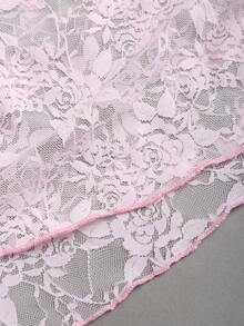 Sweetra New Sexy Lace See-Through Camisole, Versatile For Daily Wear, Commuting, Dating, Pink Color For Women, Spring/Summer - Pink - View 5