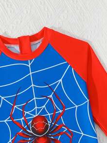 Fantacosmos Traje de baño de una pieza de manga larga para niño, verano - Azul - Ver 5
