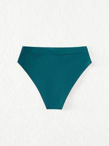 Swim Basics Quần bikini tam giác cạp thấp kiểu đan chéo mới dành cho nữ mùa hè - Màu xanh lá cây đậm - Xem 2