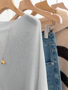 GlowEve Poncho ample décontracté de style vacances pour femmes, printemps/été - Gris pâle - Voir 4