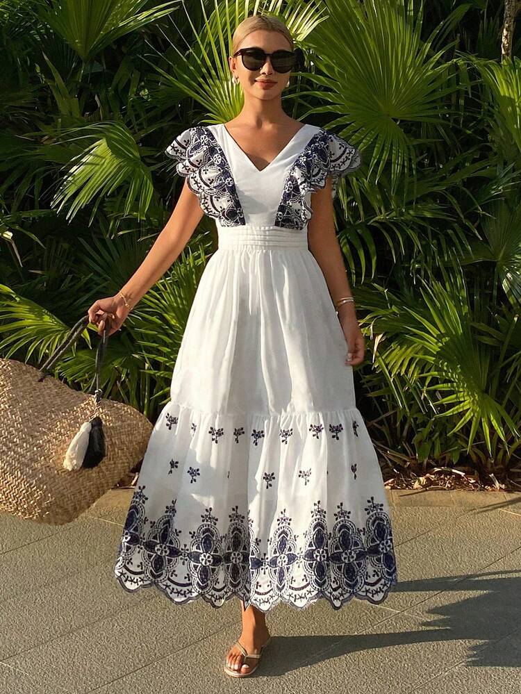 Women Midi Dresses Wedding Guest Dress Summer Sundress
