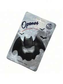 1pc Bat Design Bottle Opener With Fridge Magnet, Novelty Kitchen Tool For Halloween & Everyday Use - black - View 6