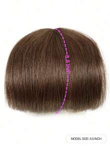 French Bangs Bigger Size Human Hair Air Bangs Dark Brown Color Bangs Clip In Hair Extensions Beginner Friendly - S2 - View 3