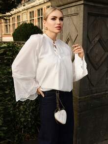 Elenary Edit Camisa de mujer holgada y casual, estilo de vacaciones, nueva llegada de verano - Beis - Ver 6