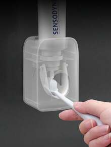 Teckwe MENGNI 1pc Automatic Toothpaste Dispenser, Bathroom Wallmount Without Nailing, Portable Bathroom Accessories Toothpaste Squeezer Home Bathroom Decor Fall Decor Back To School - Multicolor - View 7
