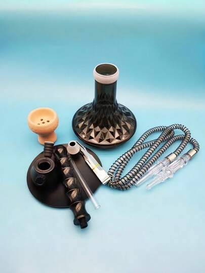 1件套全新阿拉伯风格套装，单管亚克力材质，配硅胶软管和陶瓷碗，经久耐用，适用于家居、派对、户外活动，男女皆宜的礼物