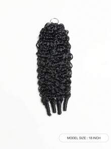 1 Pack Burmese Curly Feather Crochet Human Hair Extension Pre-Separated Invisible Crochet Hair For Knotless Boho Braids Reusable Water Wave Crochet Hair With Coil Ends Natural Black Light Wight Feather Crochet Hair 14-22 Inch - Natural Black - View 10