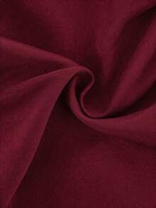 GlowEve CURVE Plus Size Lace Patchwork Pleated Waist Shorts - Burgundy - View 4