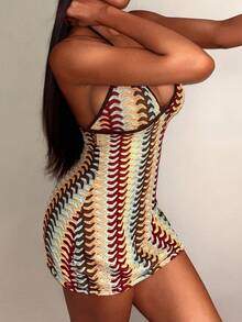 Vaytide New Textured Fabric Sexy Cover-Up Cover Up, Semi-Sheer Beach Wear For Women - Multicolor - View 2