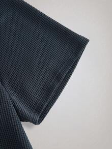 Officeau 男士刺繡 Polo 衫，大尺碼透氣休閒運動服 - 藏蓝色 - 查看 6