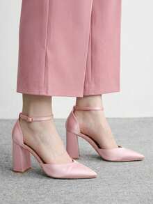 CUCCOO BIZCHIC Women's Simple Commuter High Heel Shoes - Baby Pink - View 3
