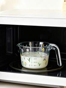 Cirelle 1 pieza Taza de medición de vidrio con escala, resistente a altas temperaturas, para cocina y hogar, tazón especial para huevos, taza de filtro de gran capacidad - Multicolor - Ver 6