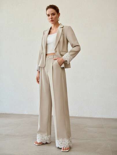 MOTF PREMIUM WOMEN'S FASHIONABLE PATCHWORK THIN BLAZER