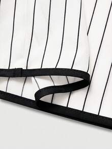 Franclia Quần ống rộng buộc dây kẻ sọc kiểu Mỹ cổ điển dành cho nữ, quần dài thoải mái để dạo chơi, thích hợp cho các hoạt động ngày Quốc khánh, lễ hội âm nhạc mùa hè, dã ngoại công viên lễ Phục sinh, trang phục thư giãn. - Đen và trắng - Xem 7