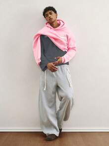 TOKVUE 男士舒适印花短袖T恤 - 灰色 - 查看 4