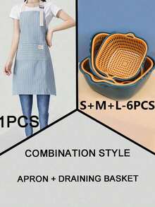 6/2 Pieces, Colander, Double Drain Basket, Plastic Colander Basket, Reusable Washing Basket, Kitchen Household Colander, Fruit And Vegetable Washing Basket, Kitchen Supplies, Kitchen Gadgets, Kitchen Accessories - Multicolor - View 11