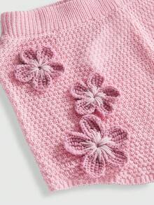 ROMWE Bộ đồ 2 món phong cách nghỉ dưỡng trên đảo, gồm áo hai dây buộc cổ và quần short cạp siêu thấp dành cho nữ. - Hồng - Xem 8