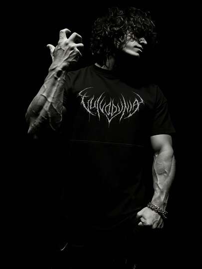 RISE LYT 男士极简印花圆领短袖运动T恤