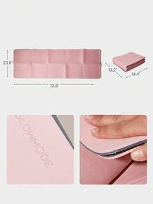 GLOWMODE Zen Fold Soft Lightweight Double-Sided Anti-Slip Foldable Yoga Mat Studio Gym Daily Active Wear - Pink - View 7