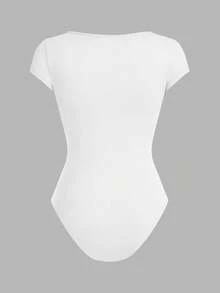 SHEIN EZwear 4件套女士彩色圆领短袖连体衣，适合夏季穿着 - 彩色 - 查看 6