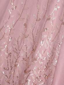 Yasmyna Đầm maxi Thổ Nhĩ Kỳ thanh lịch, tay dài, phối ren thêu và đính sequin, màu mơ, dành cho nữ, thích hợp cho mùa xuân/hè, và áo abaya truyền thống Ả Rập. - Hồng - Xem 6